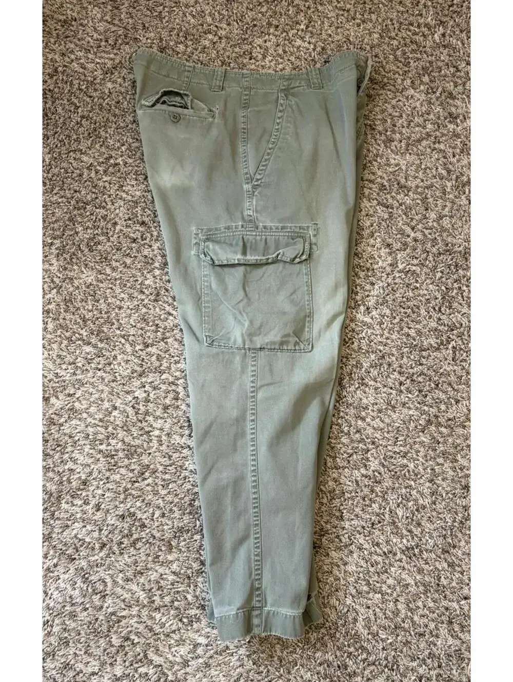 Vintage J Crew Cargo Khaki Pants Men’s Size 36x30 Military Outdoor Olive Green